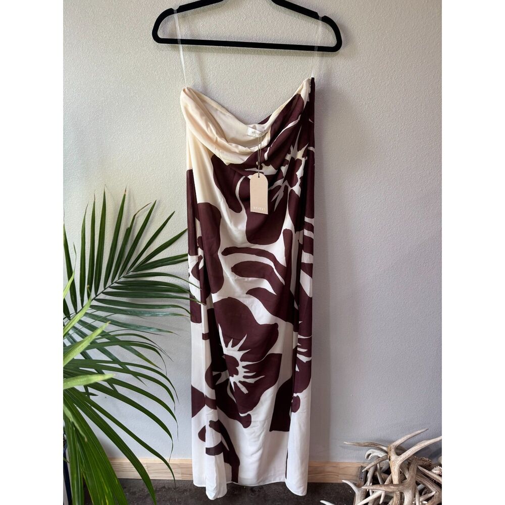 Meshki Brown Strapless Dress